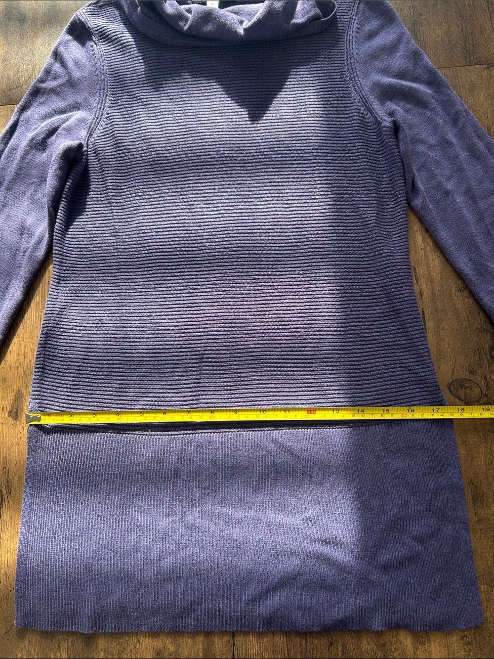 Adrienne Vitadini Soft Purple Cowl Neck Tunic Sweater Dress - Women’s small - Picture 9 of 11